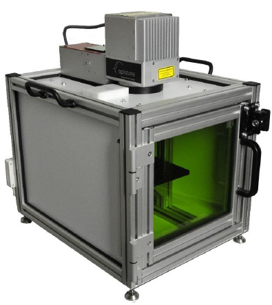 激光打標(biāo)系統(tǒng)使用的電動(dòng)聚焦可調(diào)鏡頭 EL-10-42-OF，以及用于快速 Z 軸聚焦的模擬控制器EL-E-OF-A